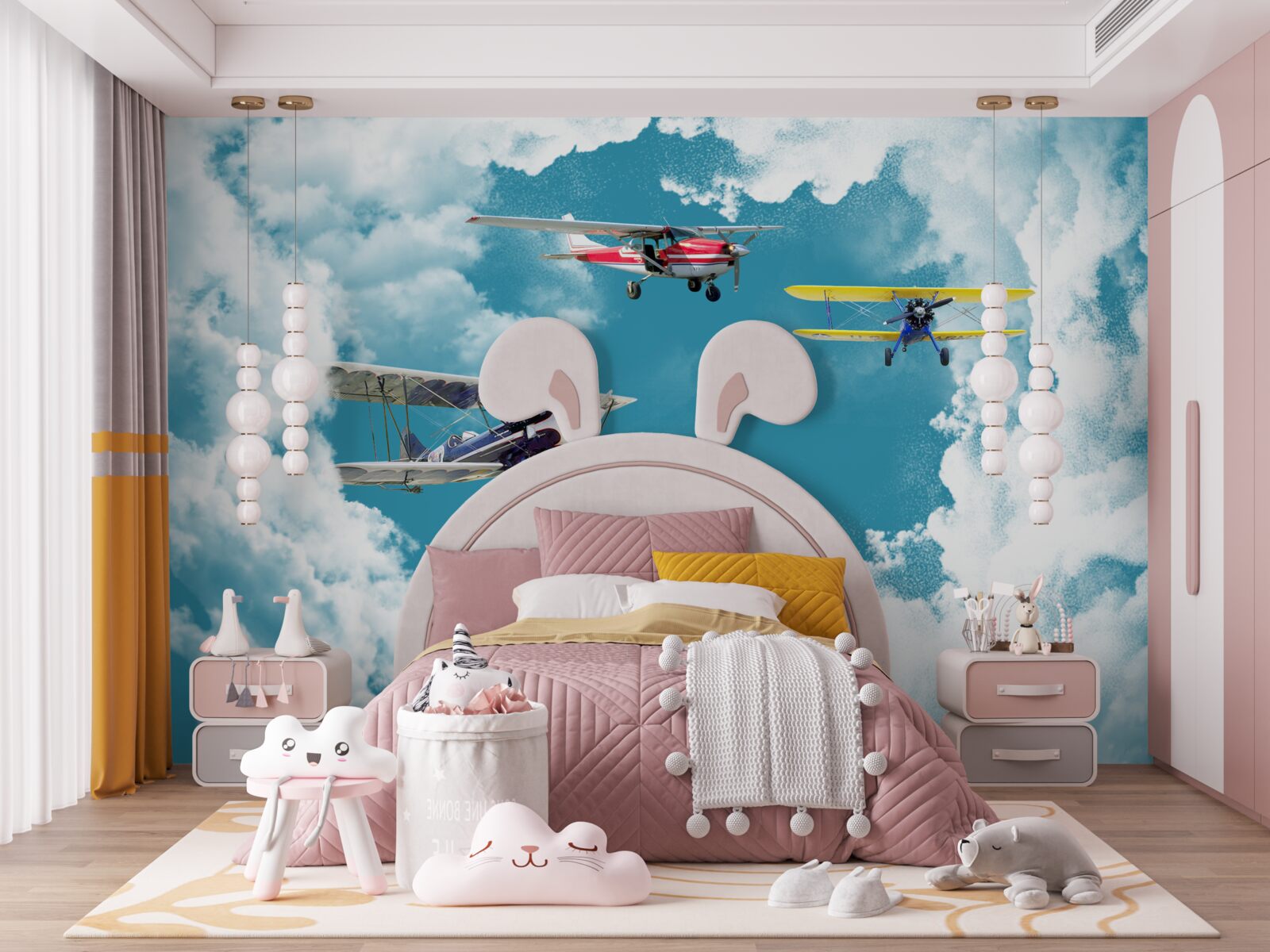 Fototapeta lietadlá sú na oblohe