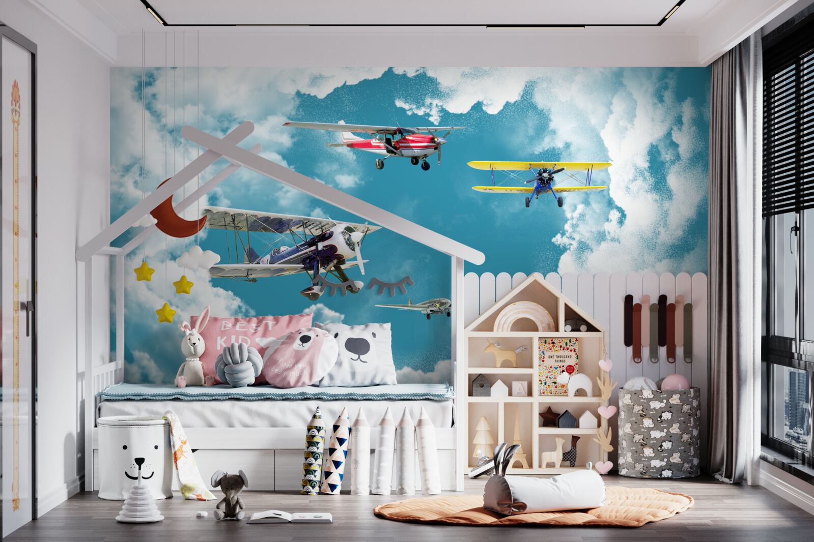 Fototapeta lietadlá sú na oblohe