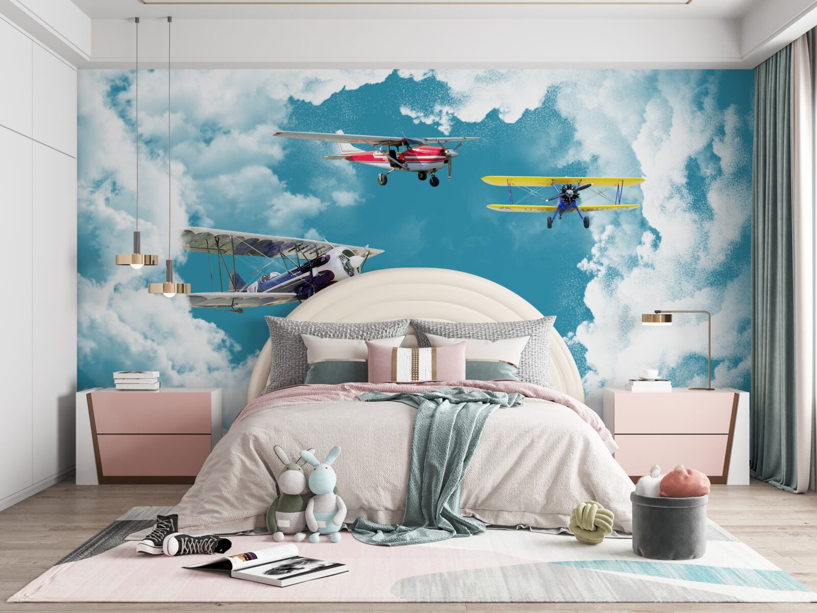 Fototapeta lietadlá sú na oblohe