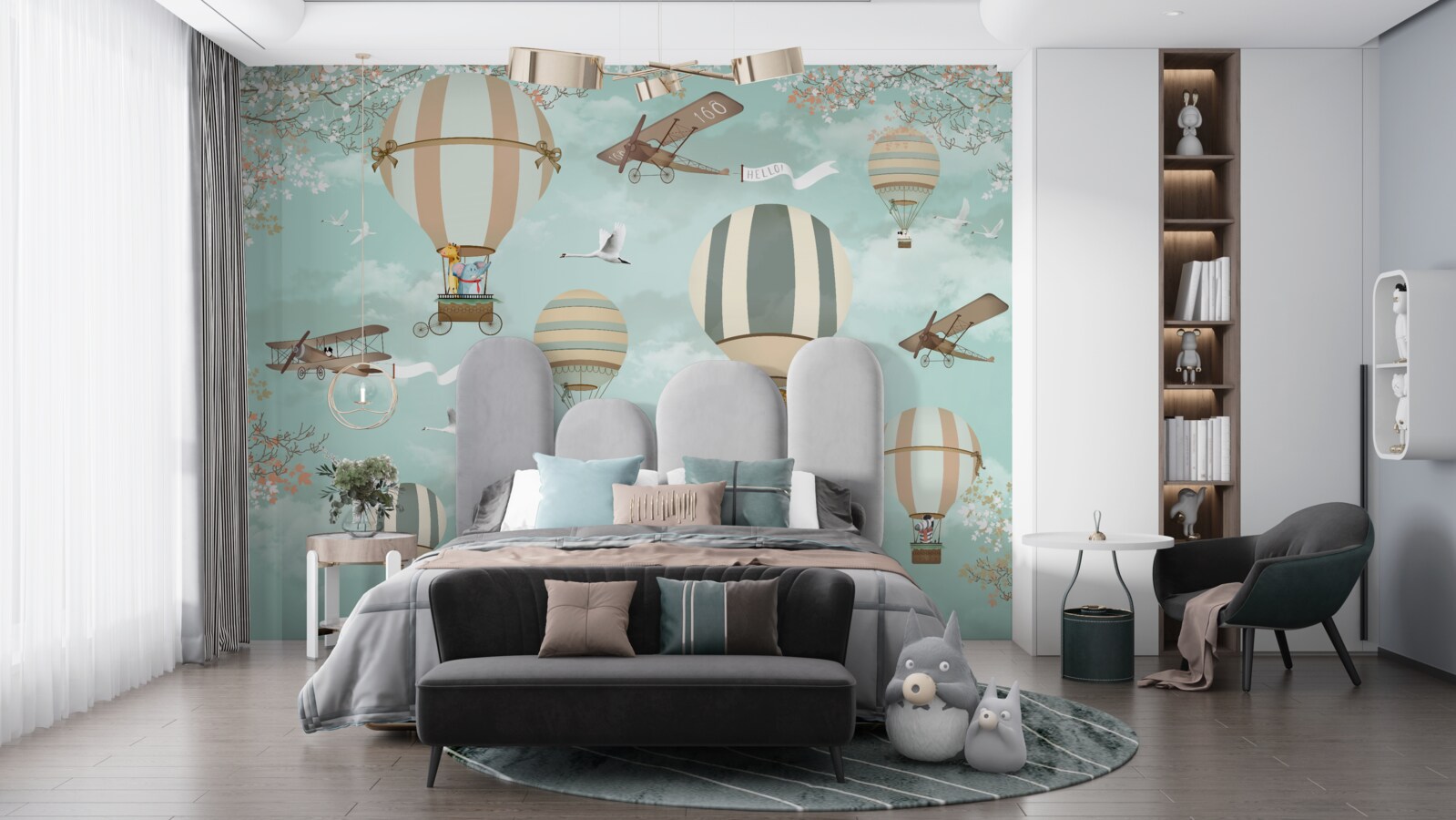 Fototapeta zvieratá začali svoju cestu vzduchom do neba