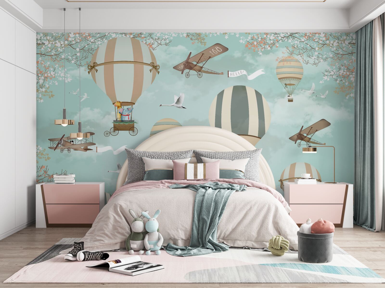 Fototapeta zvieratá začali svoju cestu vzduchom do neba