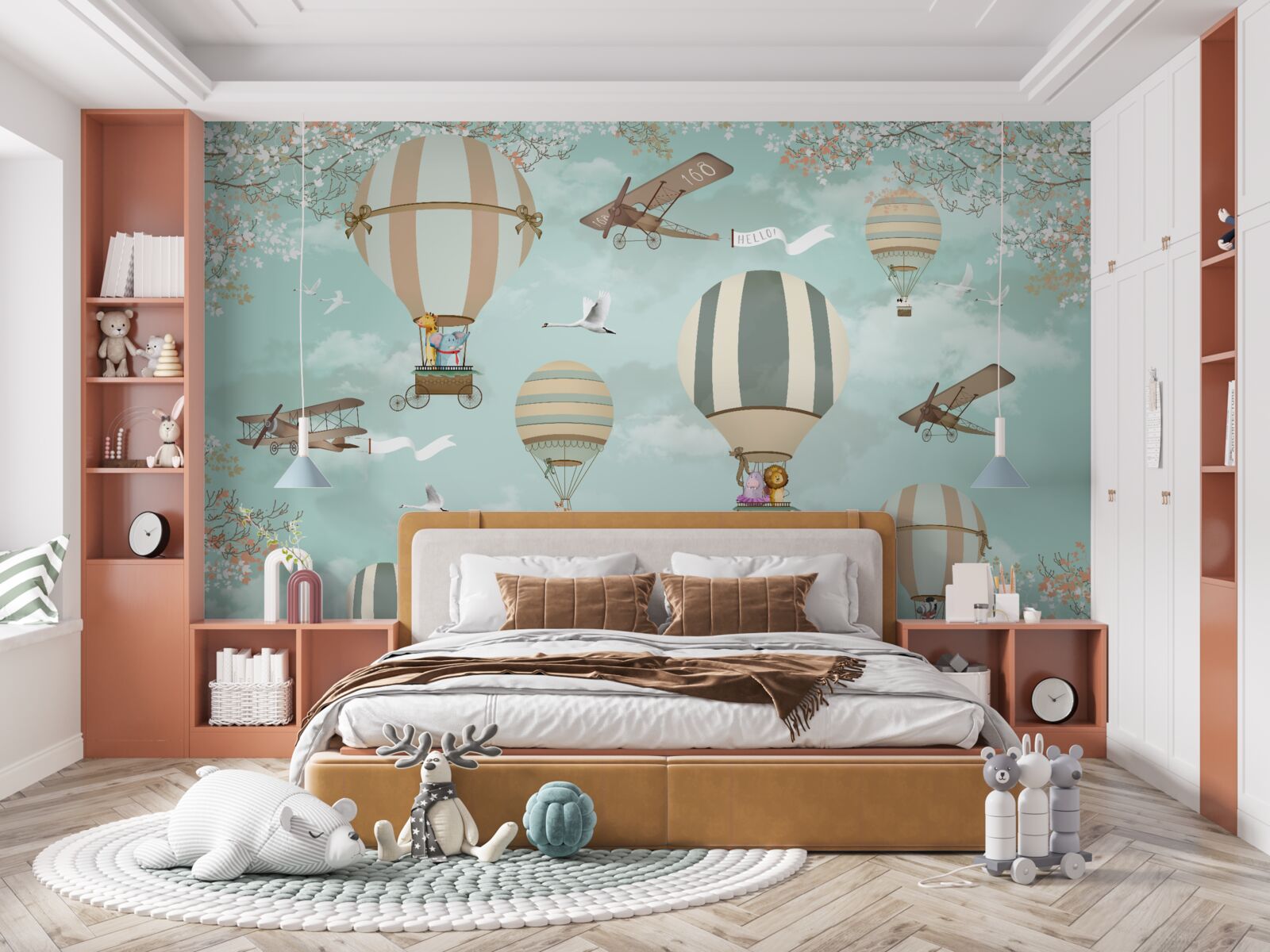 Fototapeta zvieratá začali svoju cestu vzduchom do neba