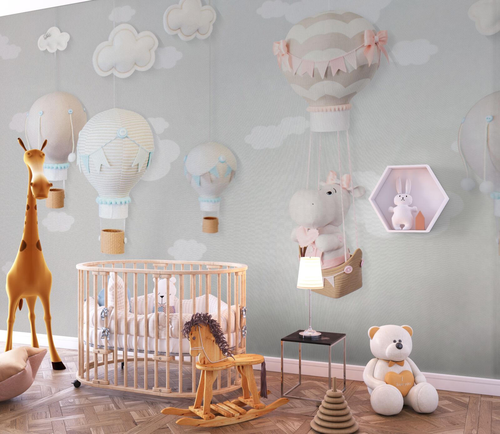 Fototapeta malý hroch v lietajúcej guli