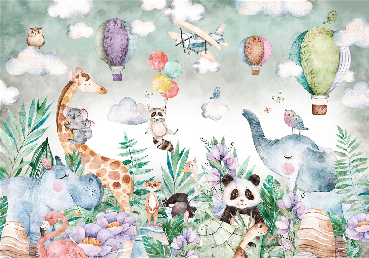 Fototapeta odpočívajúce zvieratá užívajúce si priateľstvo