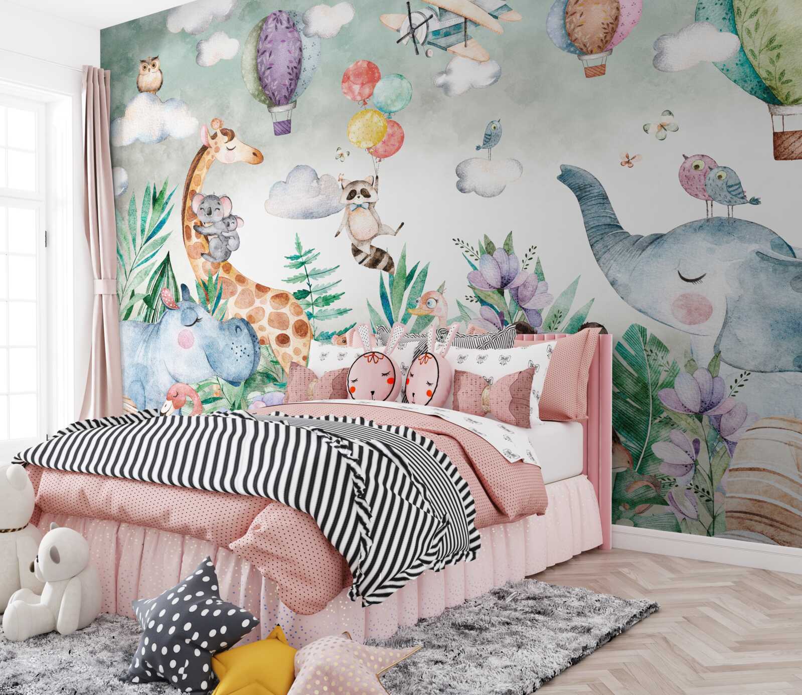 Fototapeta odpočívajúce zvieratá užívajúce si priateľstvo