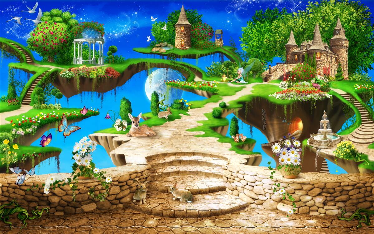 Fototapeta krajina čarovného lesa