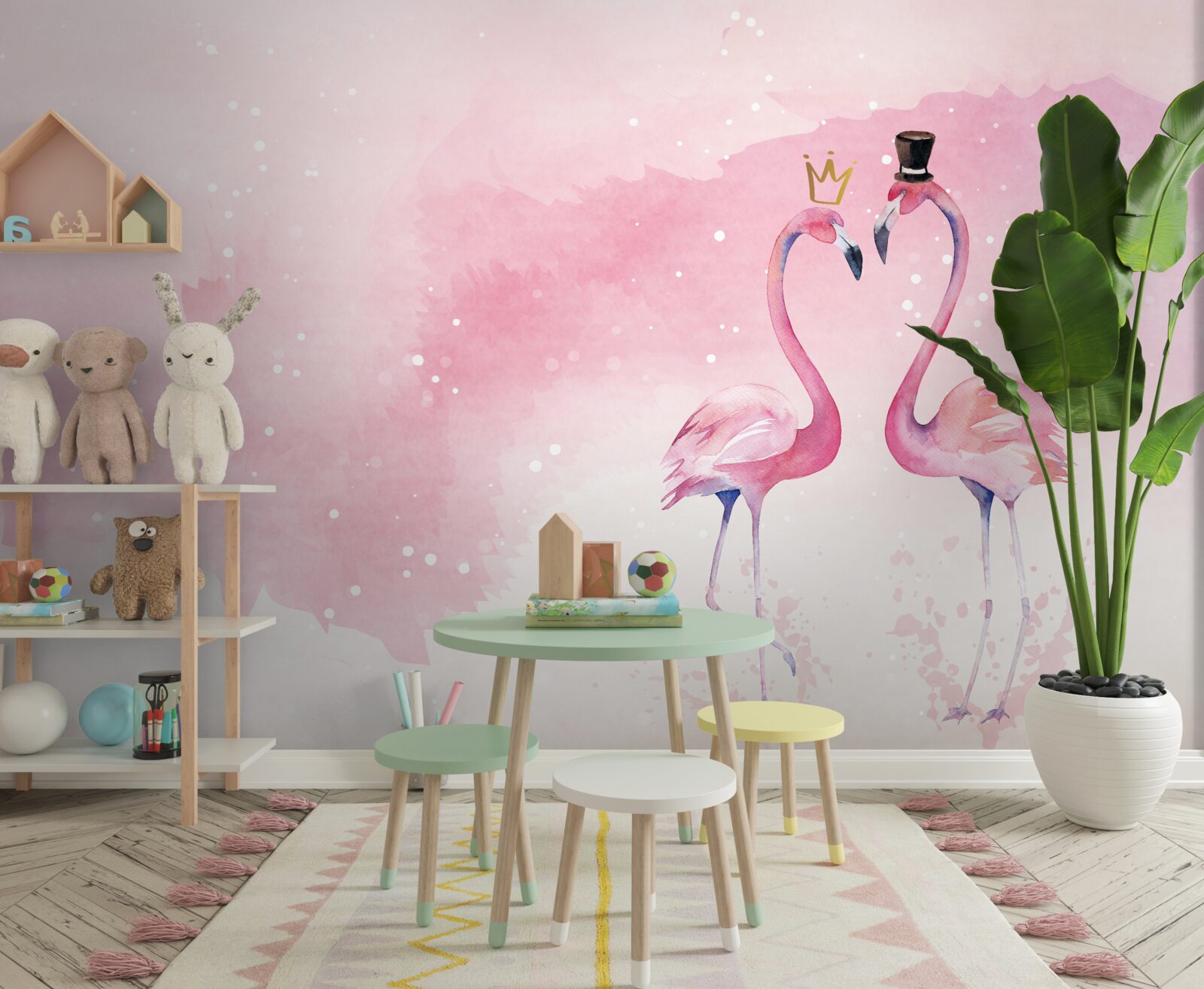 Fototapeta dva ružové plameniaky