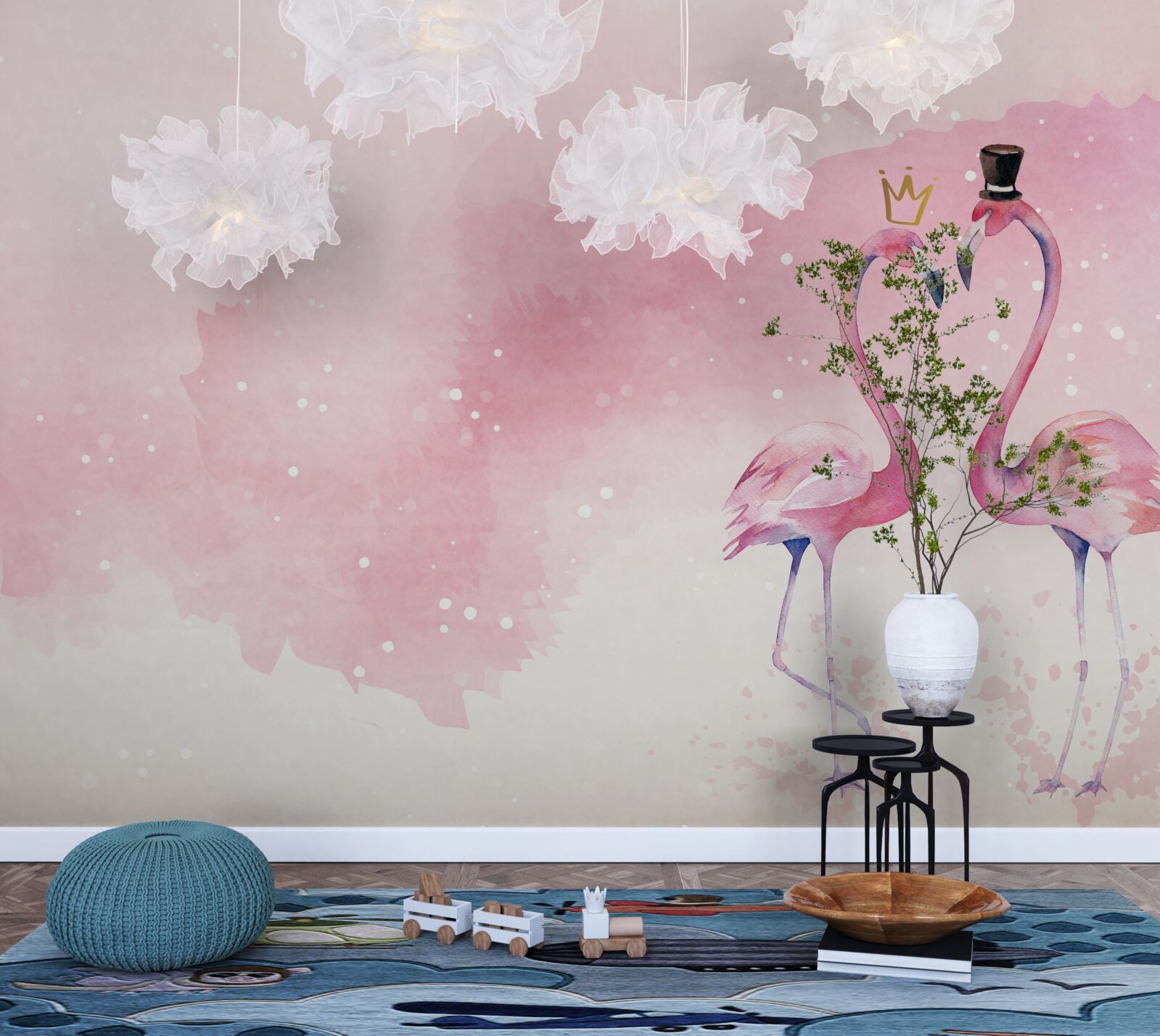 Fototapeta dva ružové plameniaky