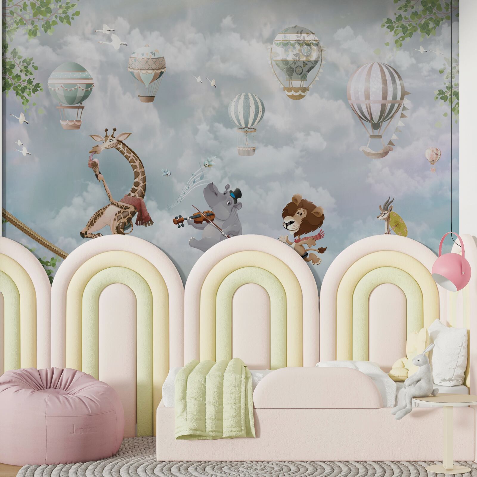 Fototapeta zvieratá balansujúce na lane na dvojkolesovom bicykli