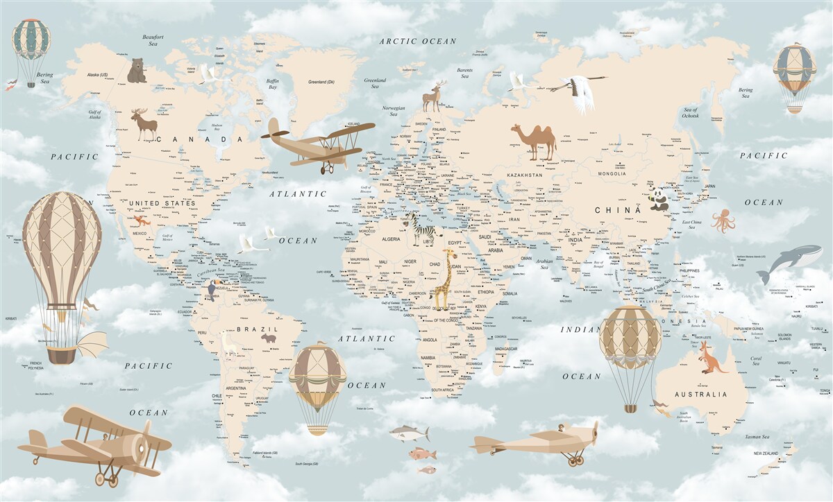 Fototapeta fascinujúca mapa sveta