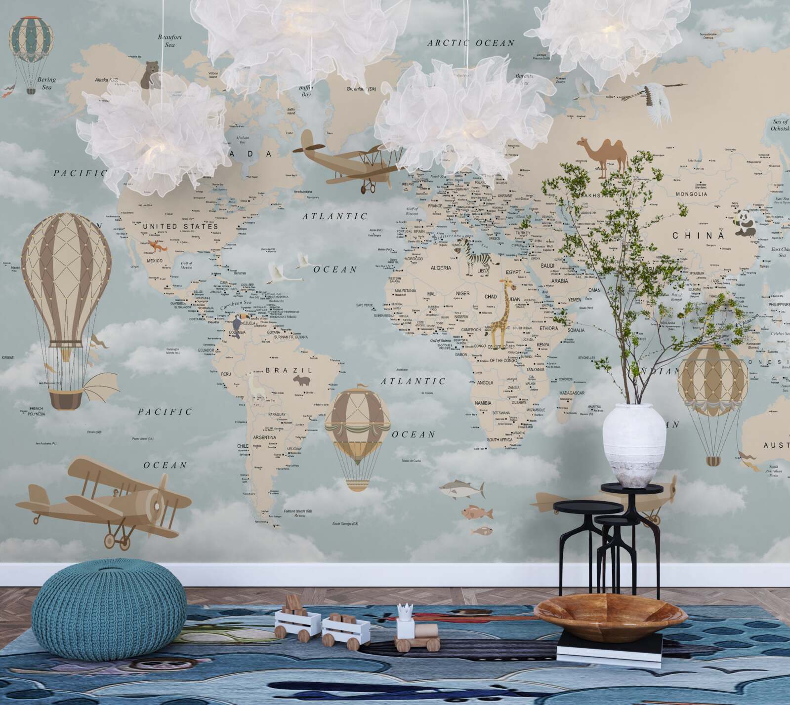 Fototapeta fascinujúca mapa sveta