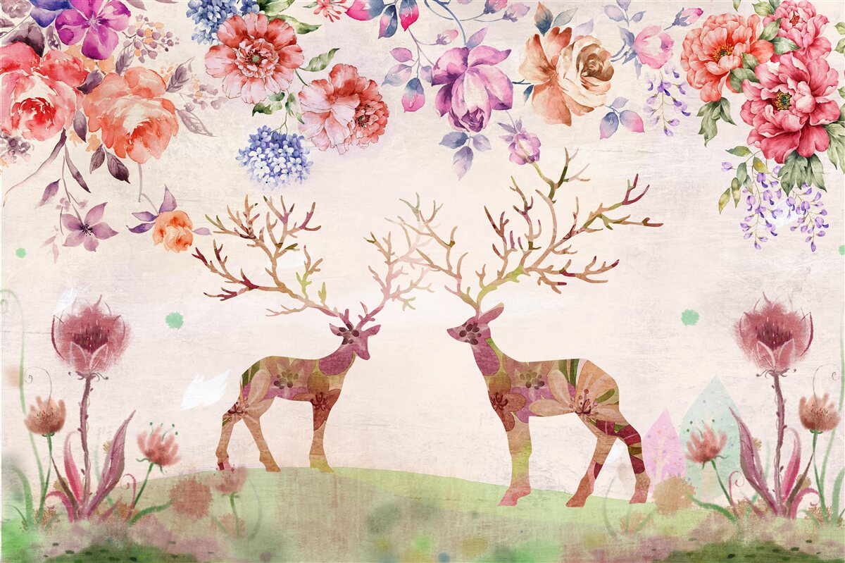 Fototapeta farebný jeleň