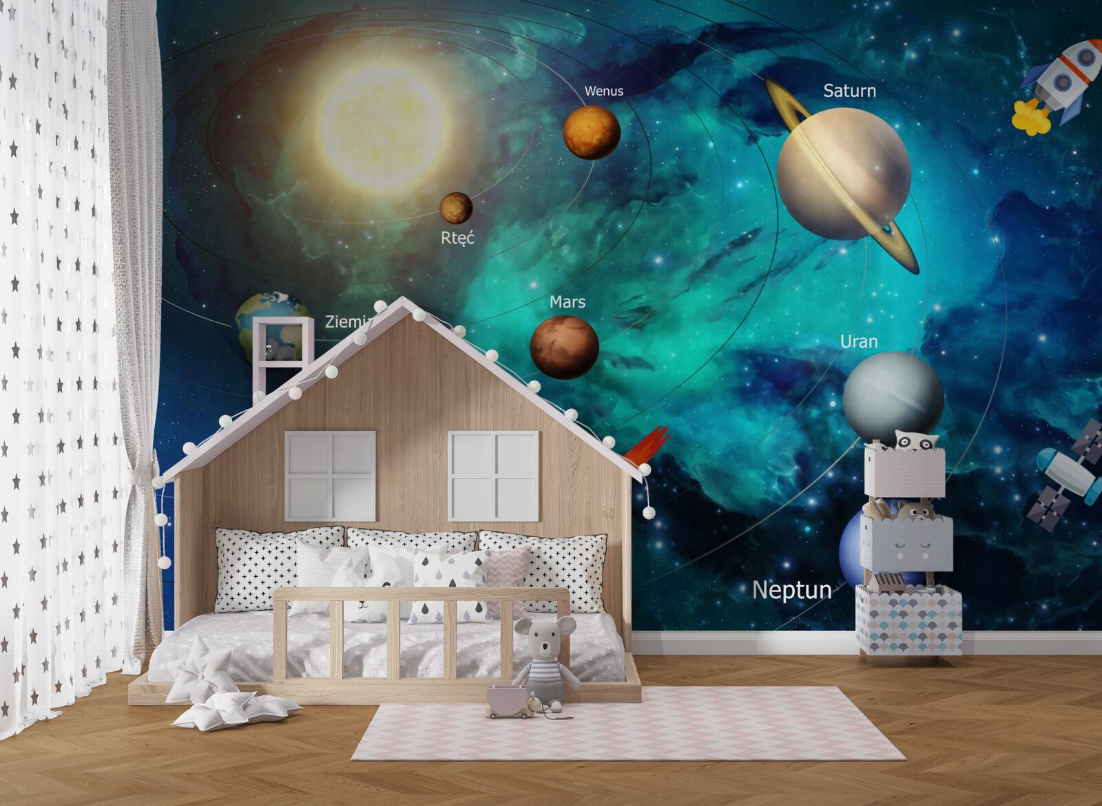 Fototapeta súbor planét vo vesmíre