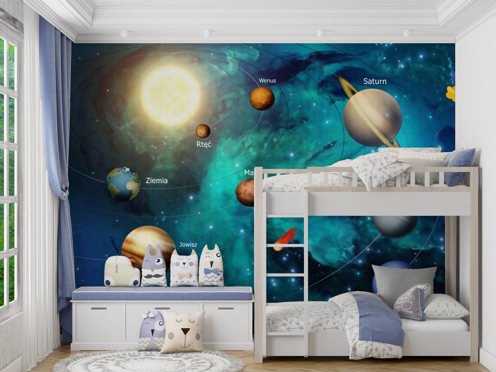 Fototapeta súbor planét vo vesmíre