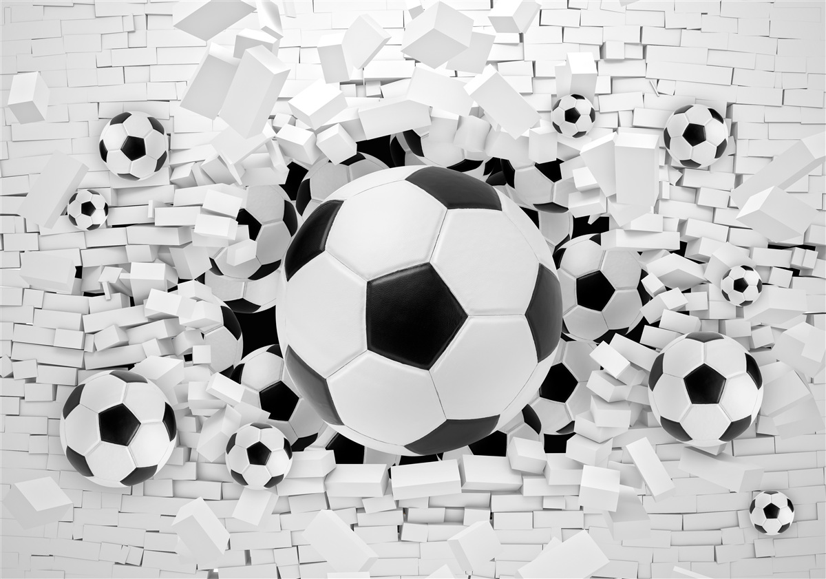 Fototapeta veľké množstvo futbalových lôpt