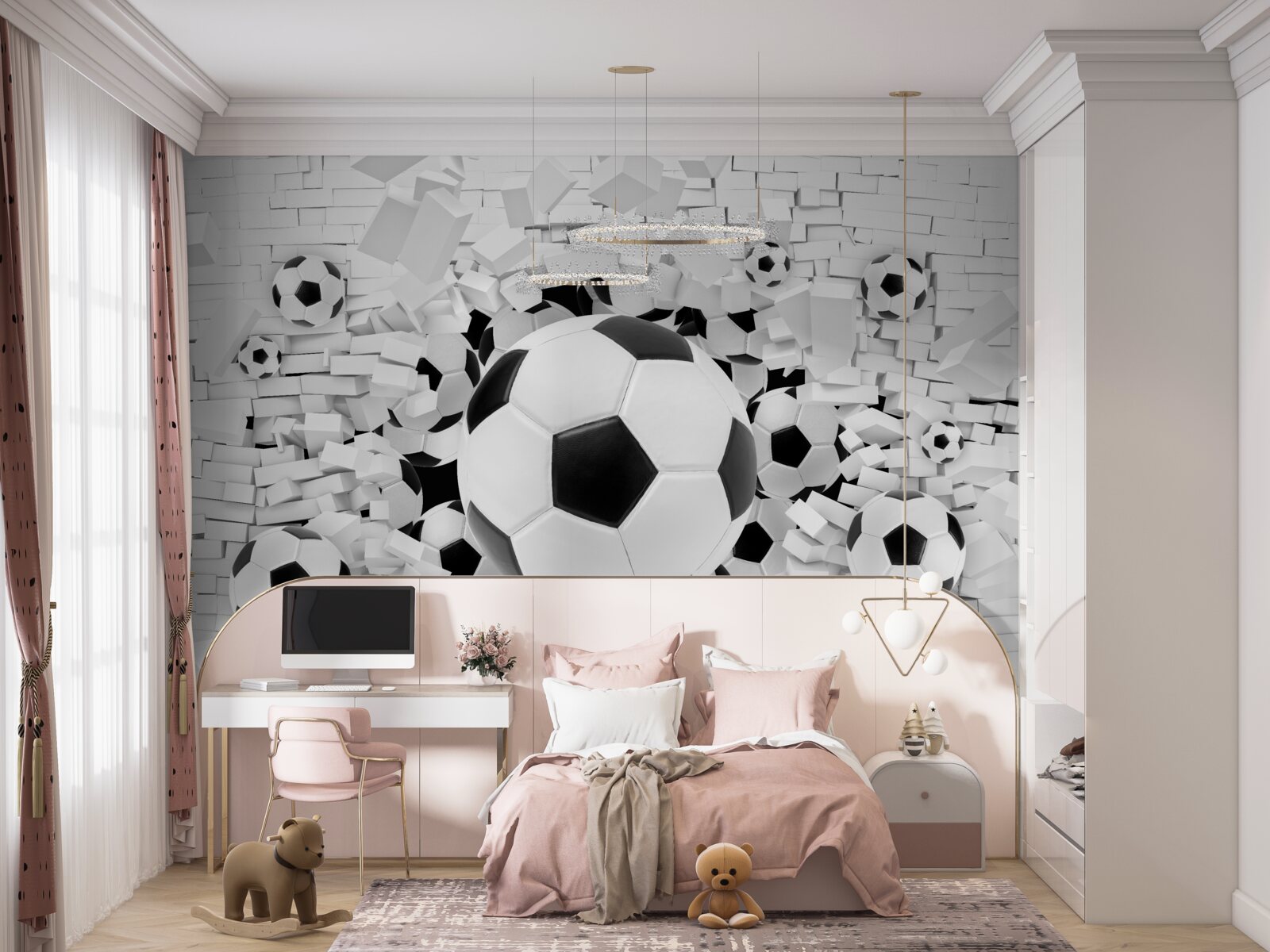 Fototapeta veľké množstvo futbalových lôpt