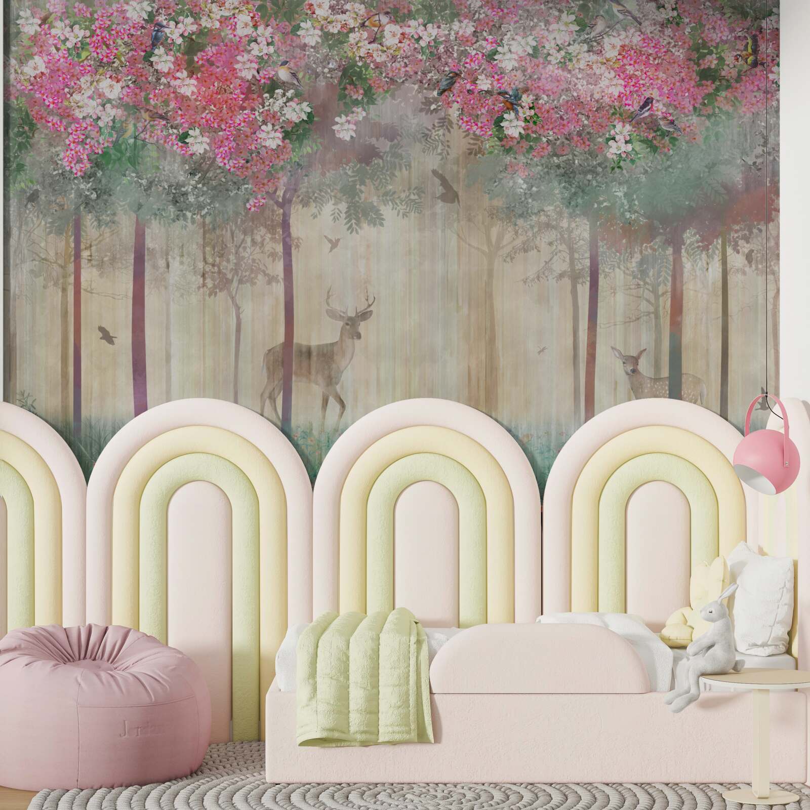 Fototapeta záhrada, kde svieti jelene