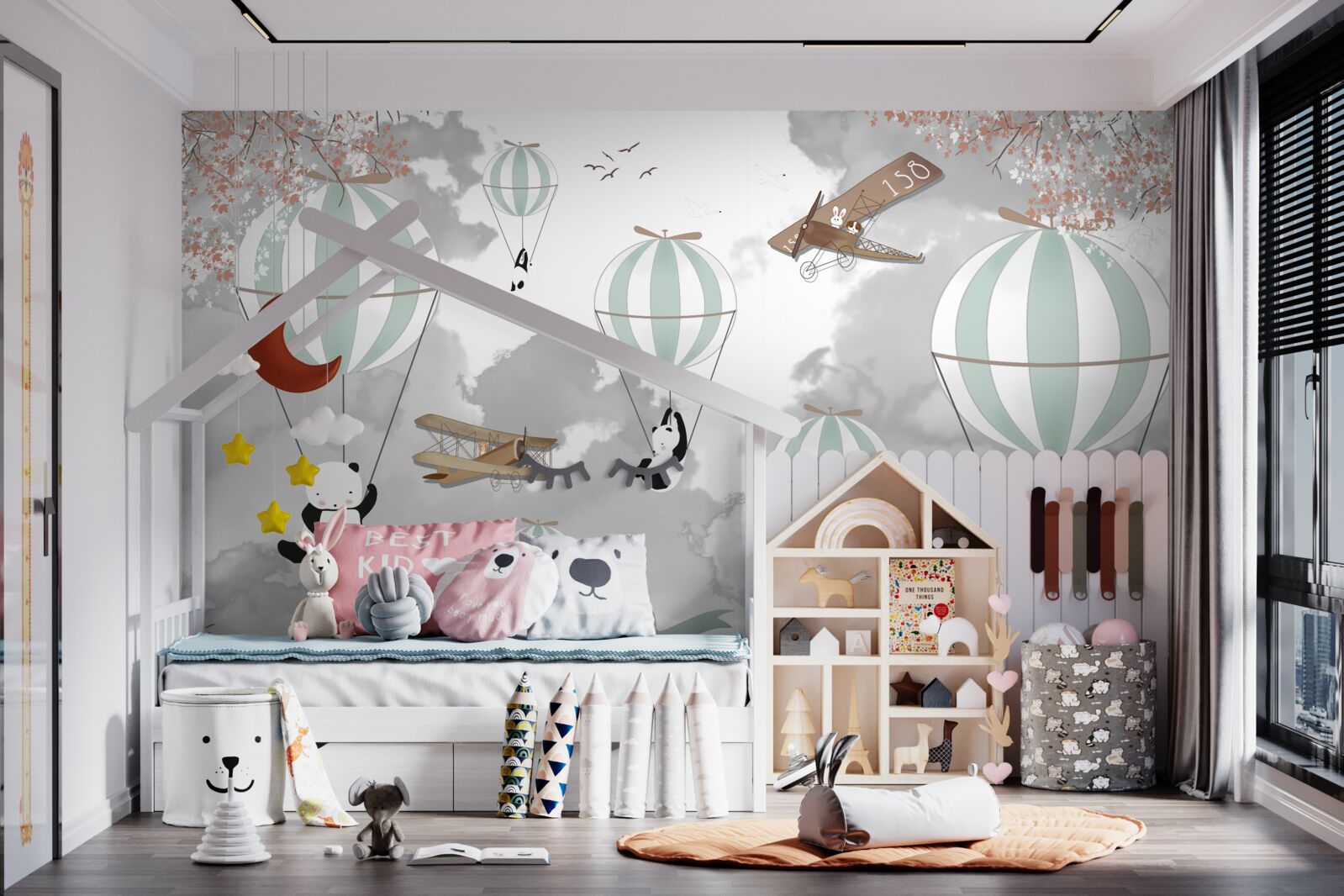 Fototapeta pandy a balóny