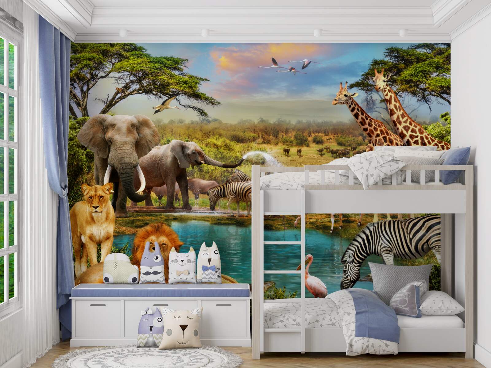 Fototapeta napájadlo s africkými zvieratami