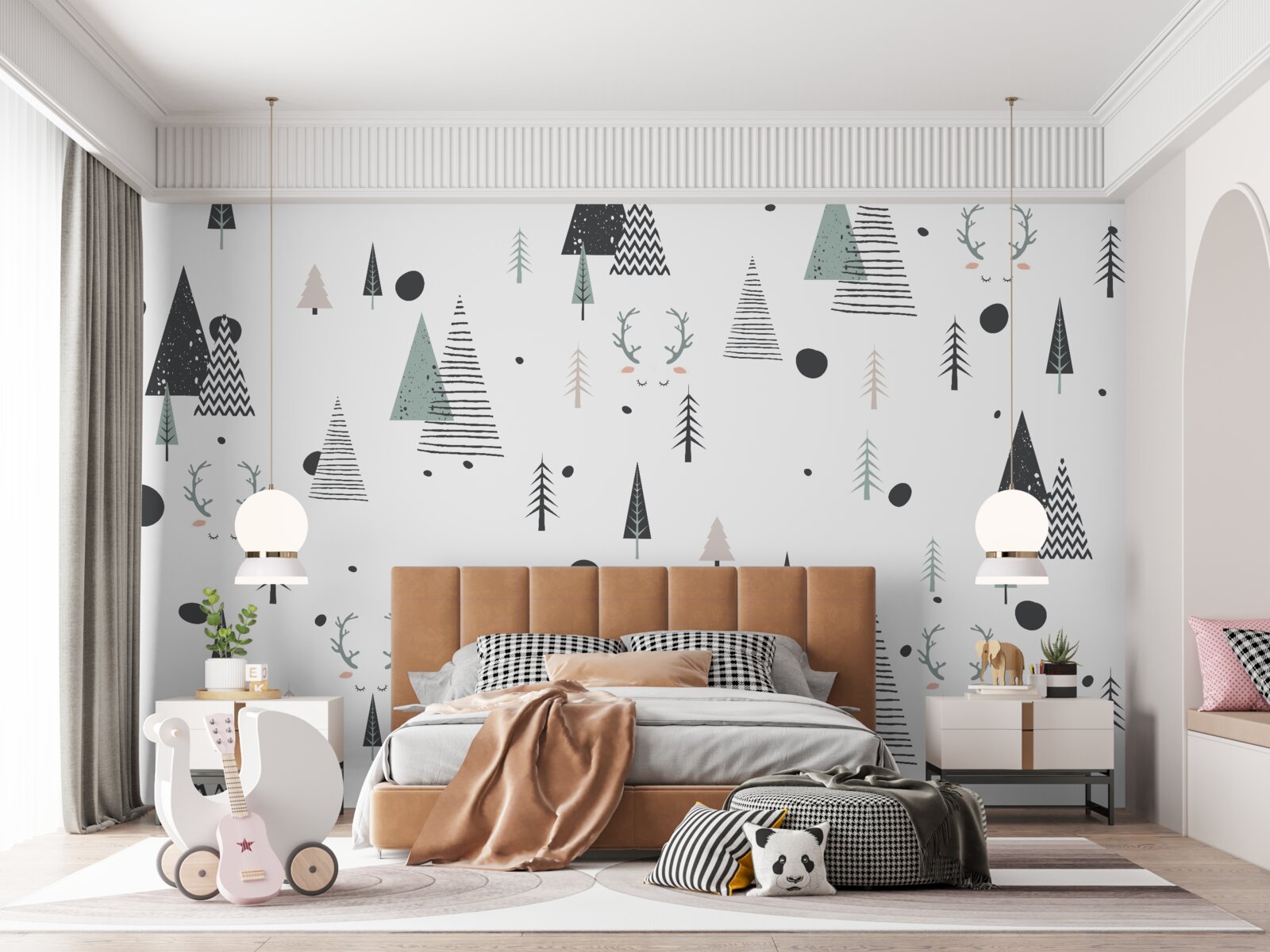 Fototapeta geometrický abstraktný les