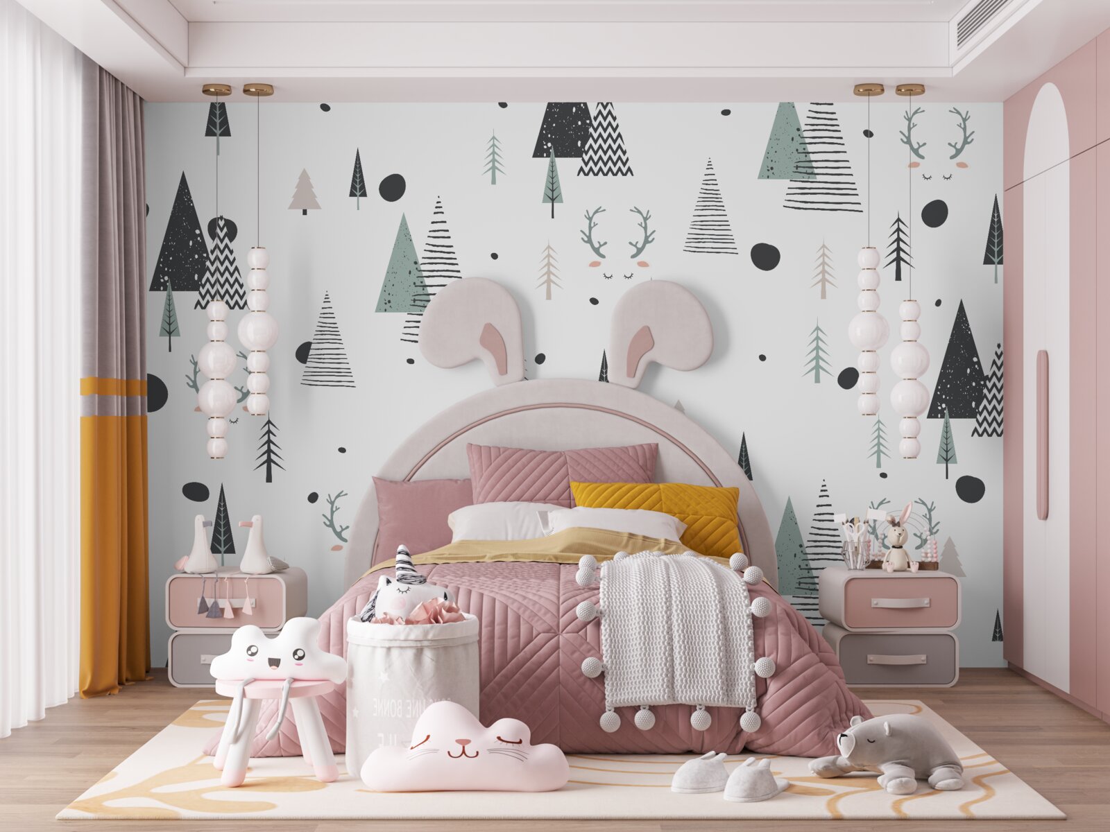 Fototapeta geometrický abstraktný les