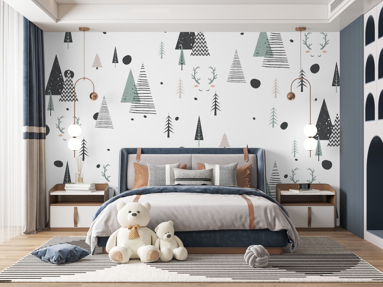 Fototapeta geometrický abstraktný les