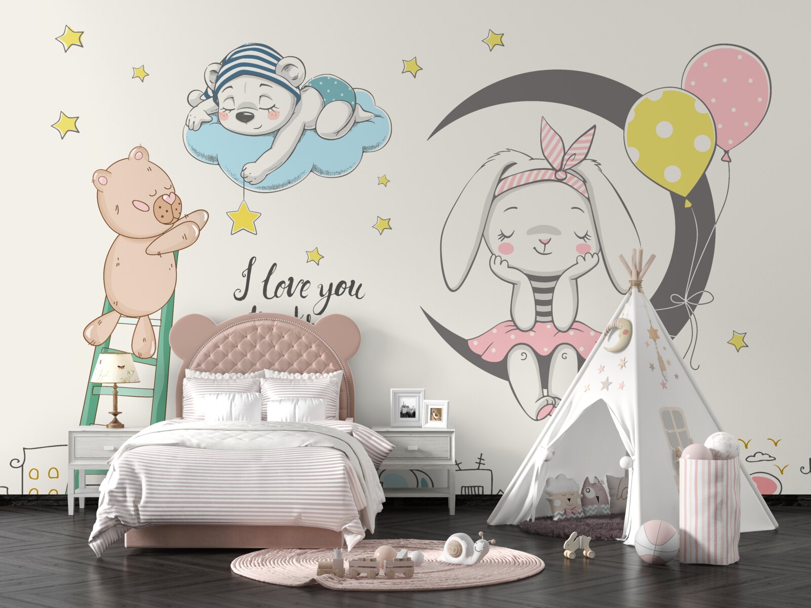 Fototapeta zvieratá nad mestom v tme noci