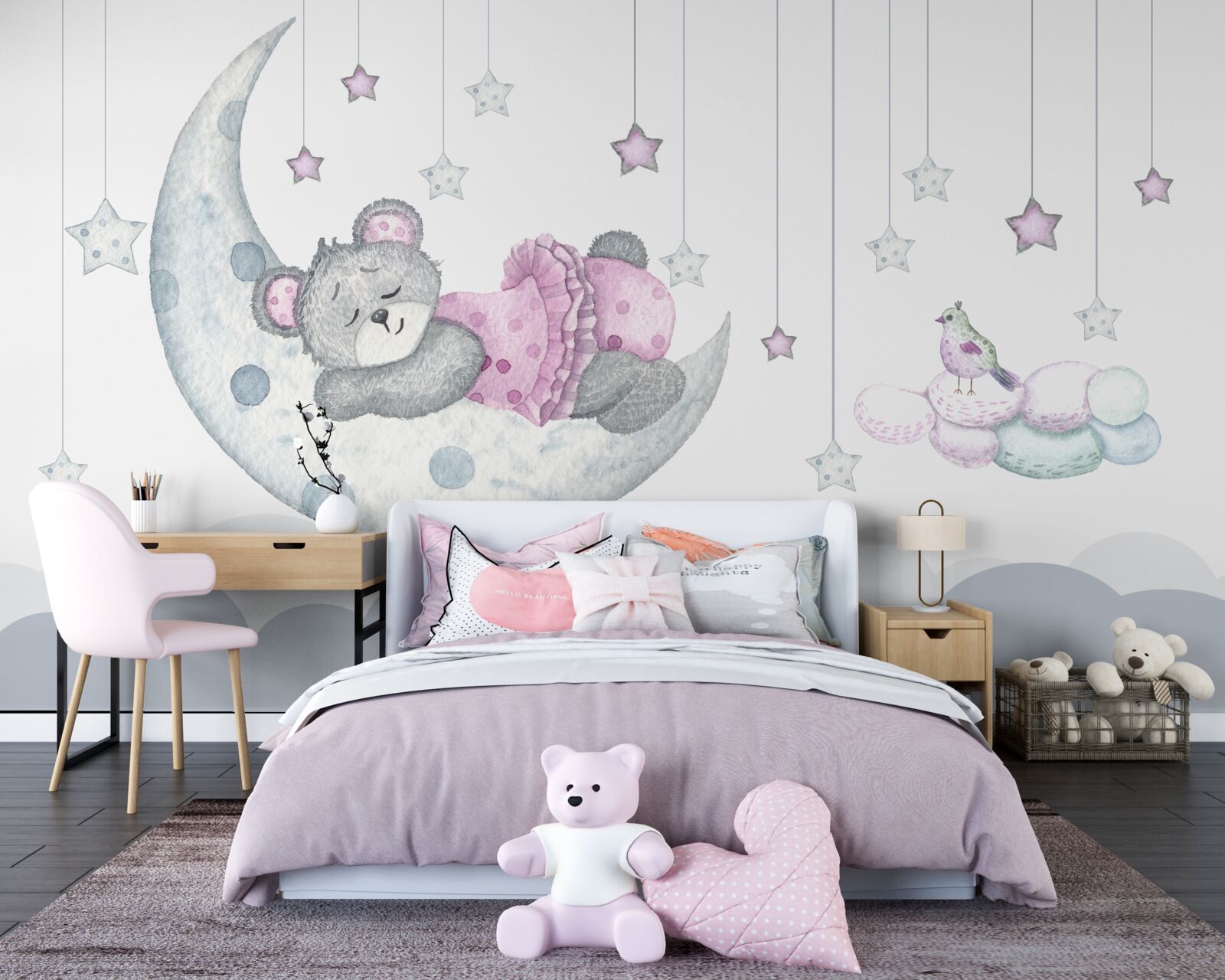 Fototapeta roztomilé medvieďa na satelite Zeme