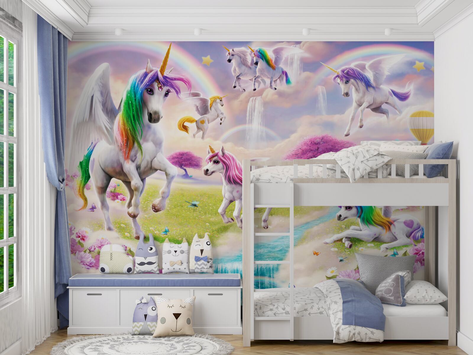 Fototapeta magické jednorožce na lesnej čistinke