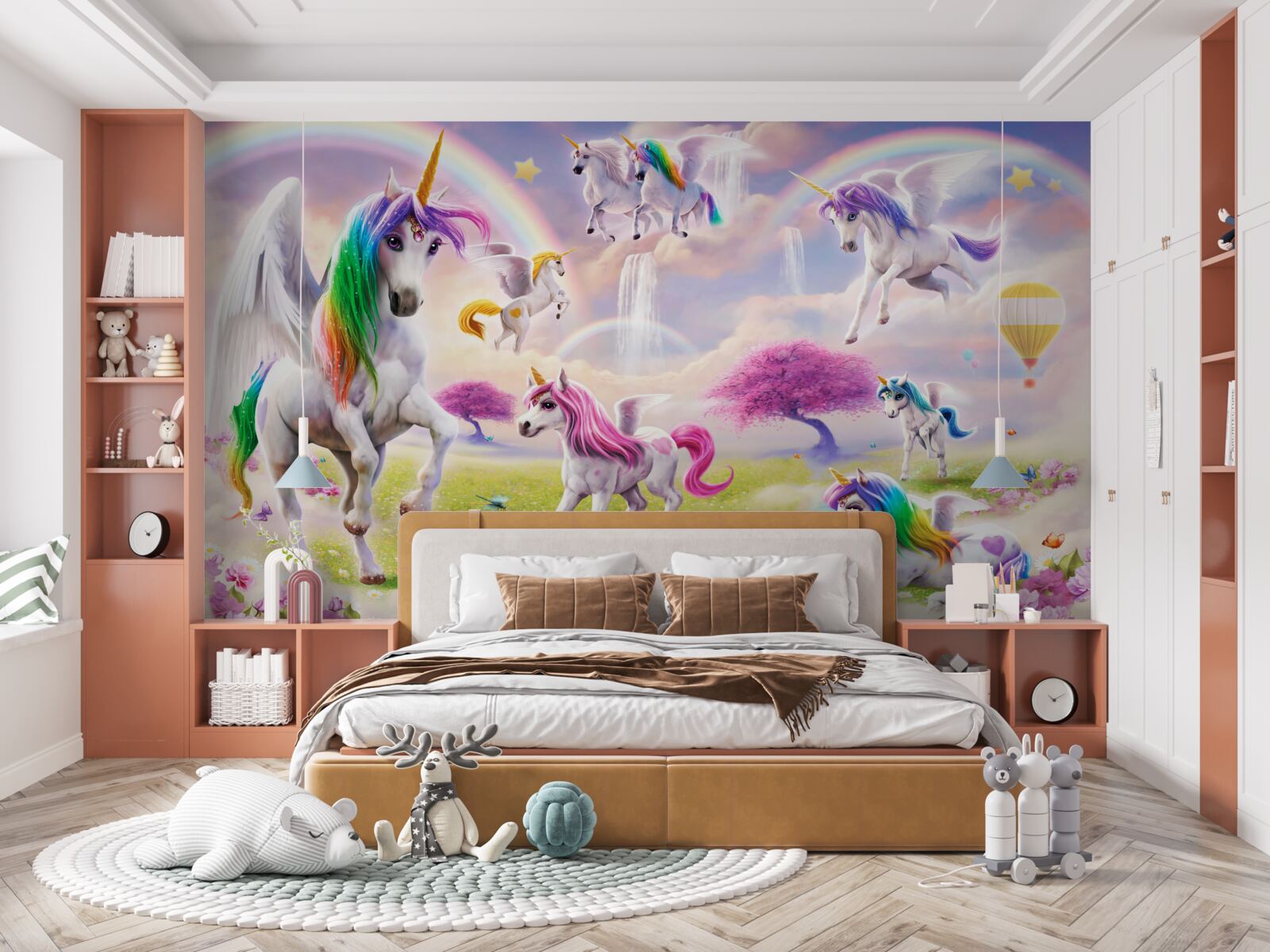 Fototapeta magické jednorožce na lesnej čistinke