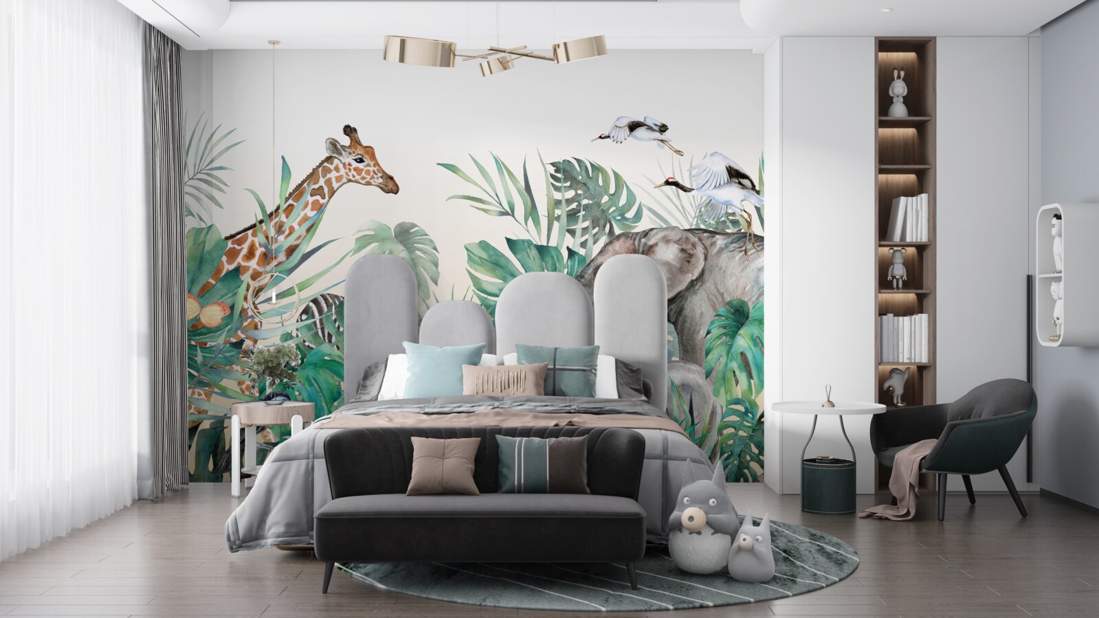 Fototapeta Africké zvieratá medzi listami