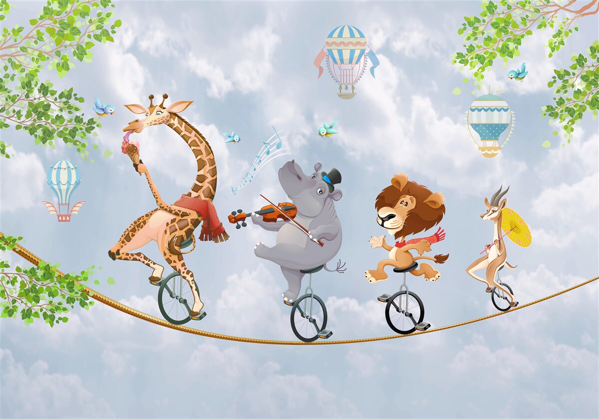 Fototapeta zvieratá šťastné na lane