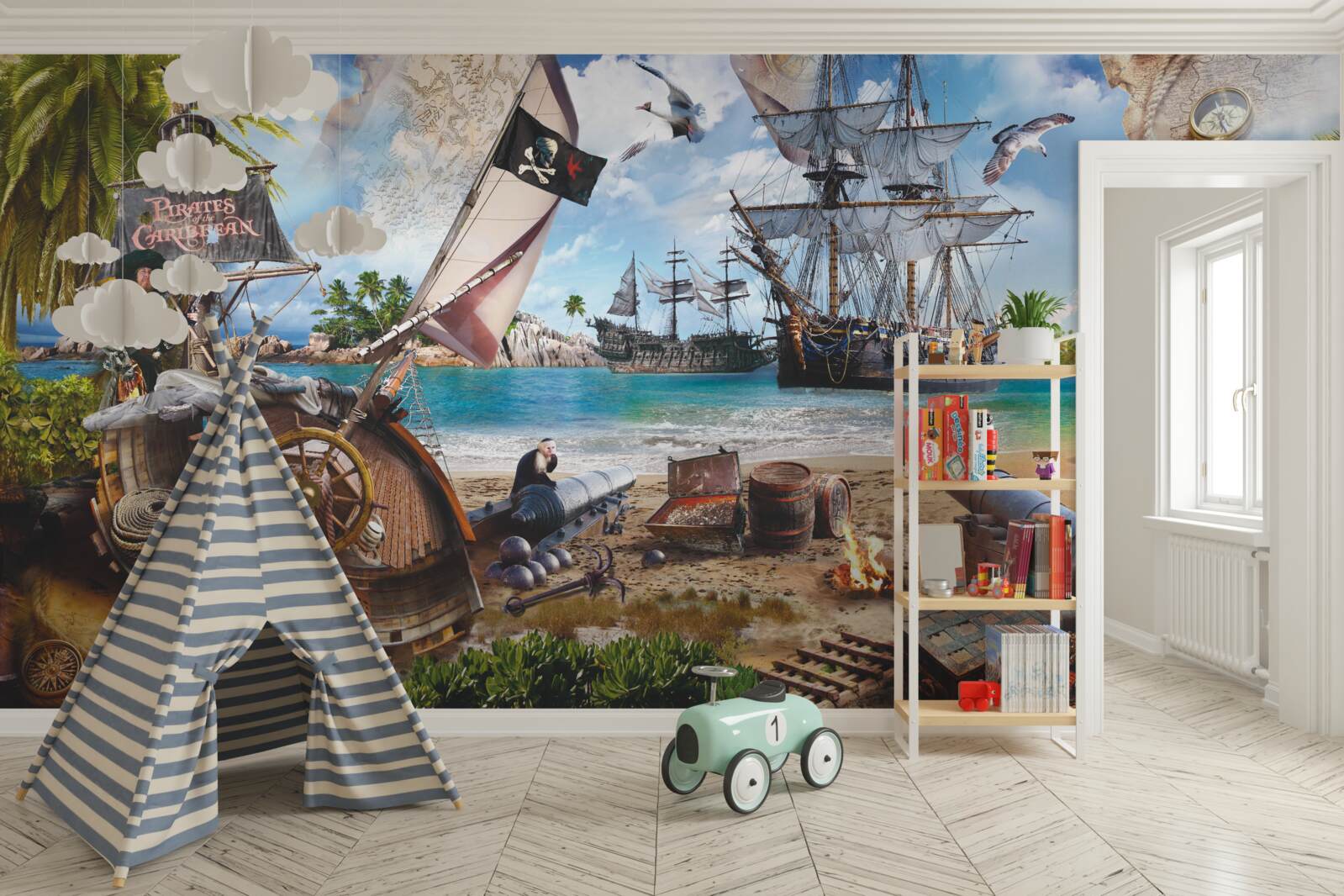 Fototapeta ostrovné a pirátske lode