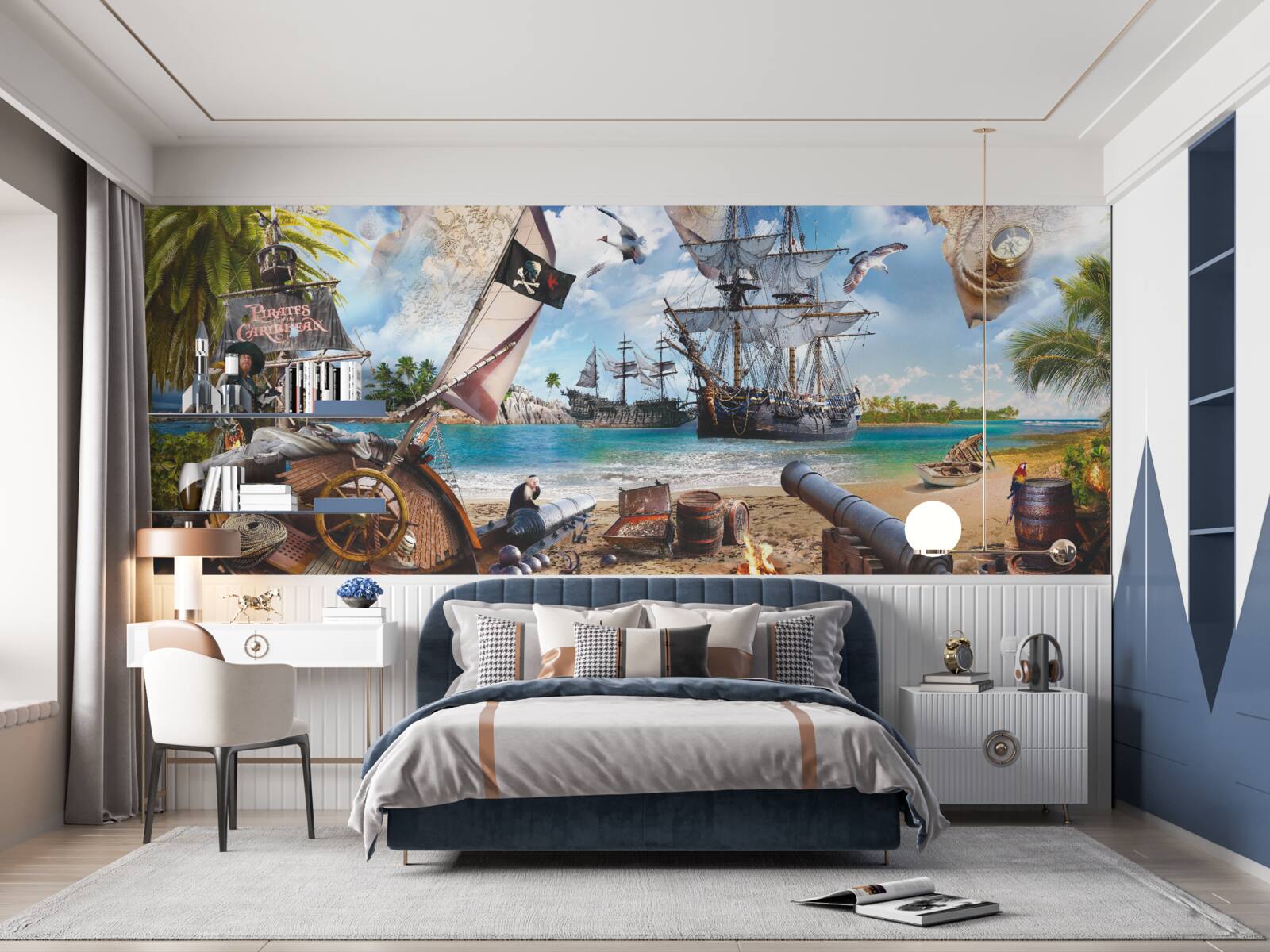 Fototapeta ostrovné a pirátske lode