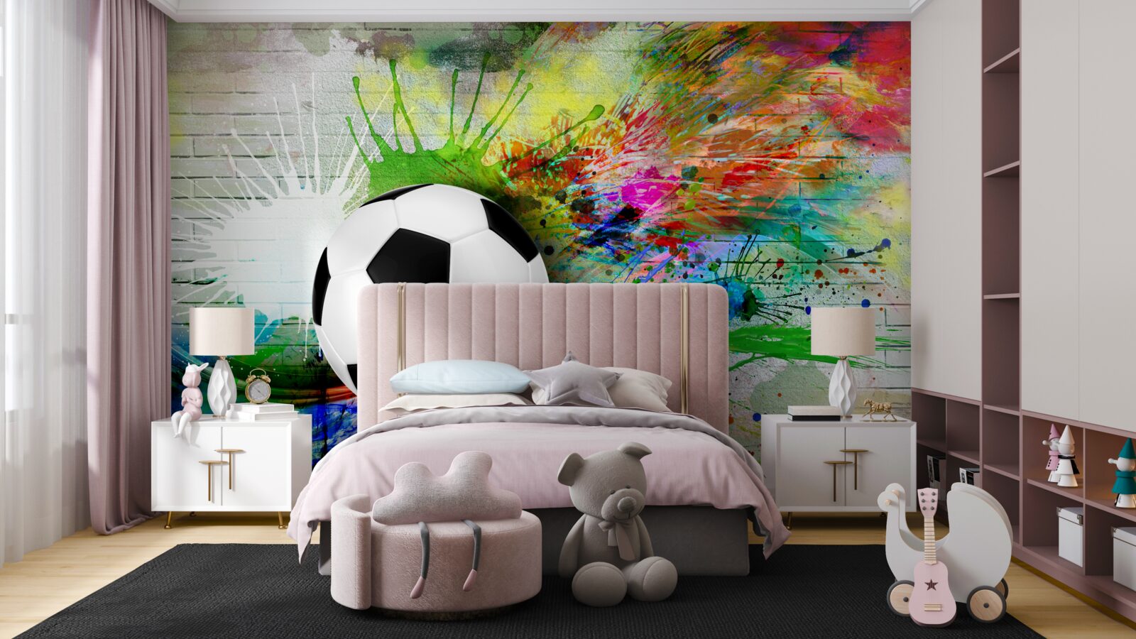 Fototapeta jas pozadia je zdôraznený futbalom