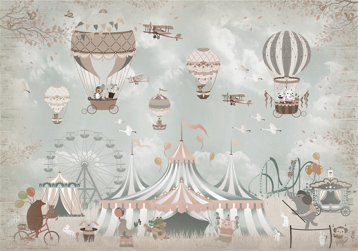 Fototapeta balóny naplnené vzduchom v zábavnom parku