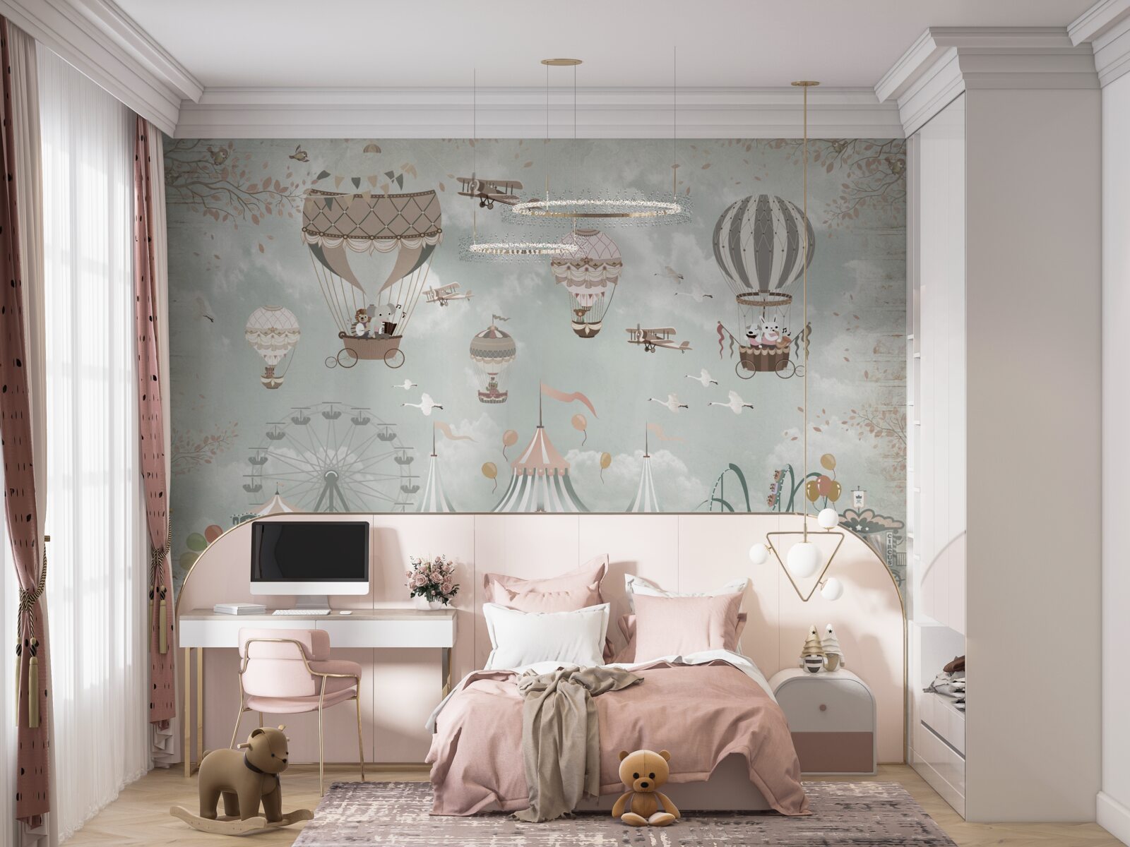 Fototapeta balóny naplnené vzduchom v zábavnom parku