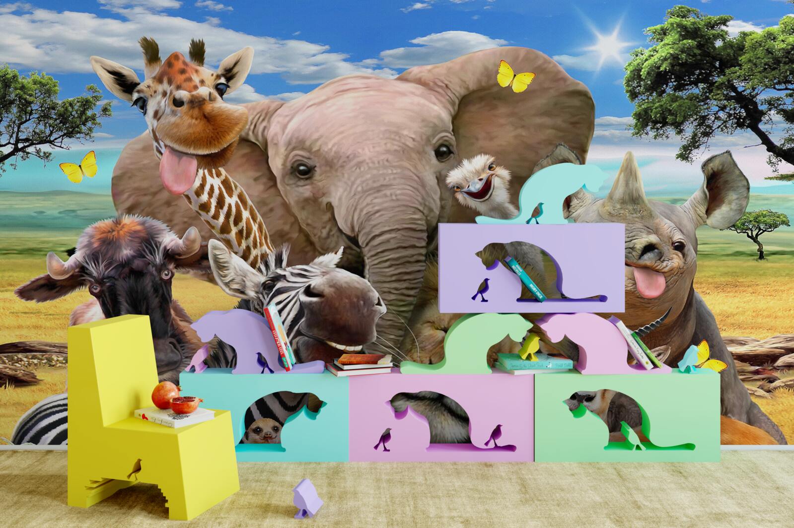 Fototapeta zvláštne selfie priateľských Afričanov