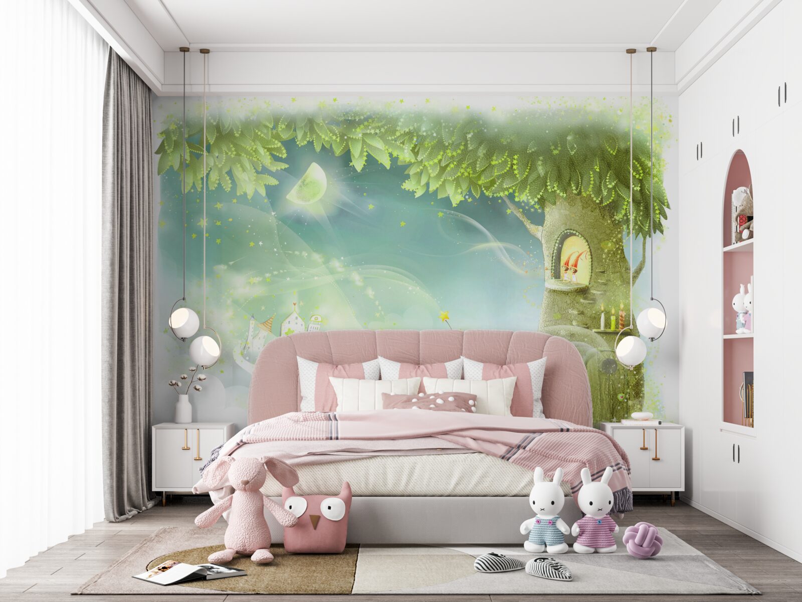 Fototapeta magická noc v rozprávkovom lese