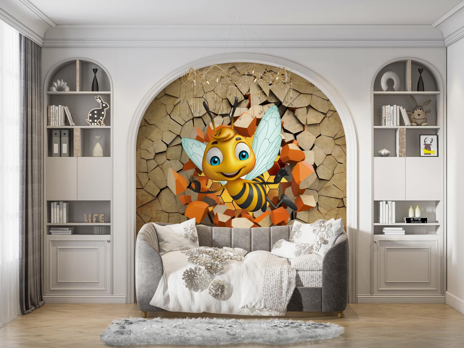 Fototapeta roztomilá včielka s úsmevom