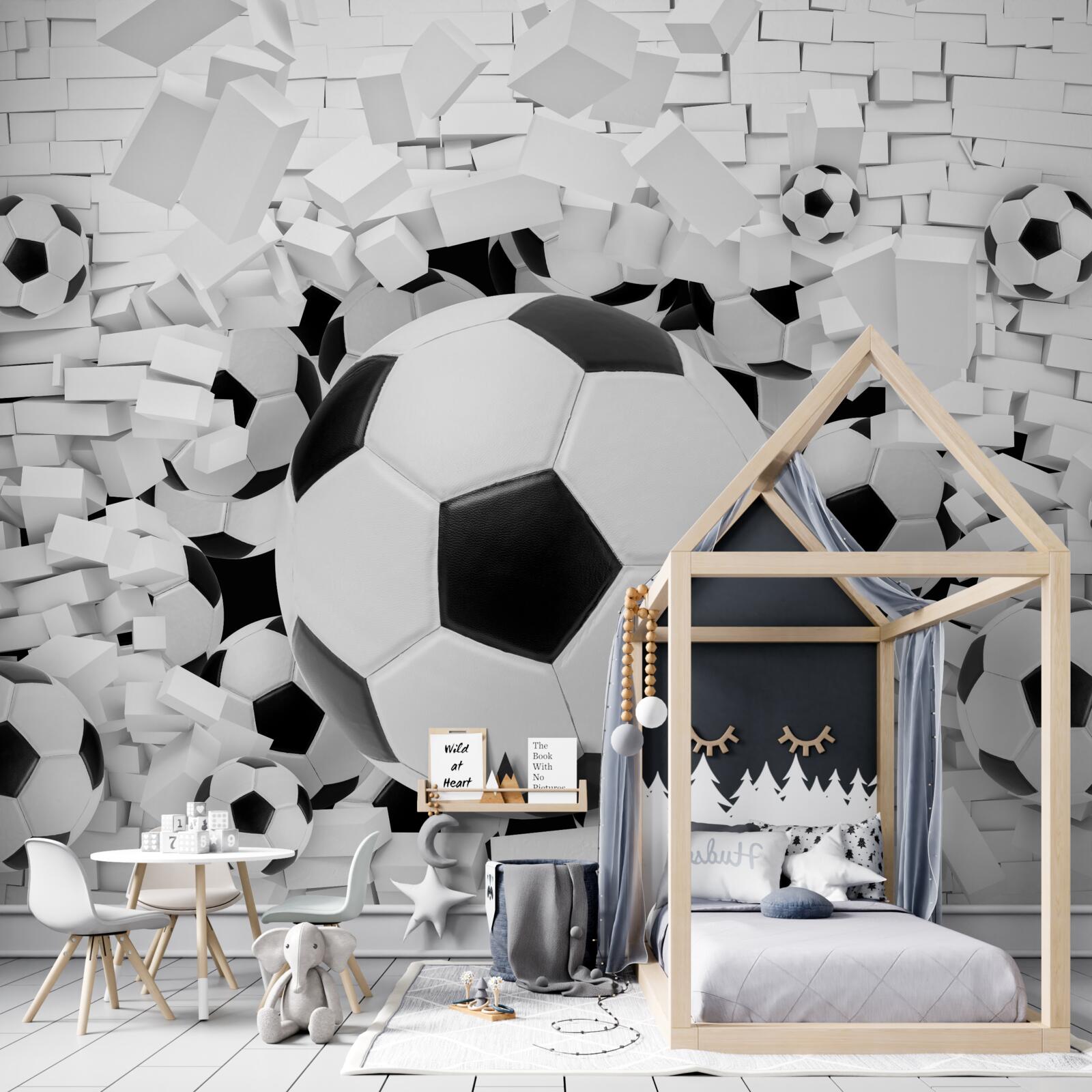 Fototapeta veľa futbalových lôpt