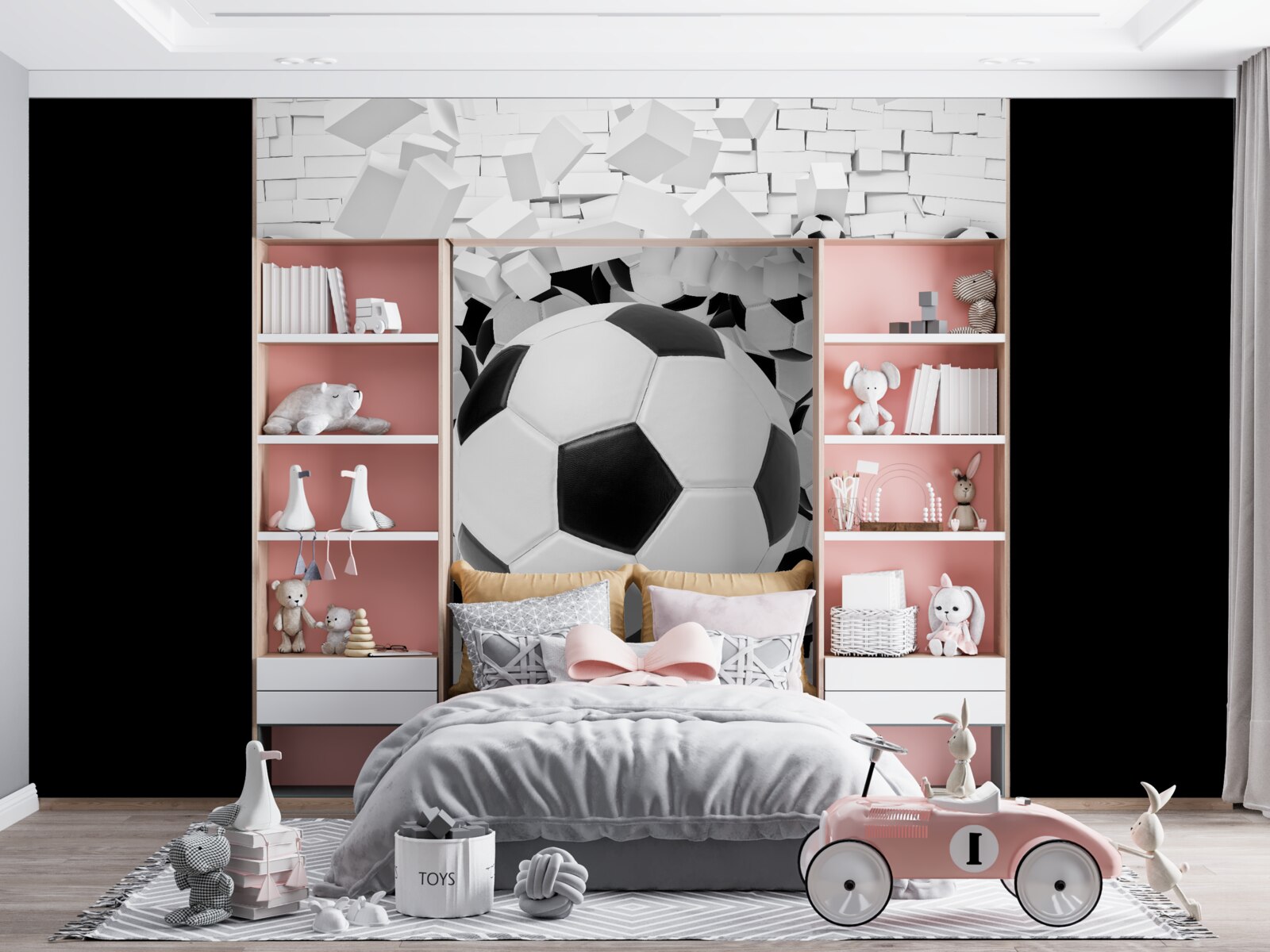 Fototapeta veľa futbalových lôpt