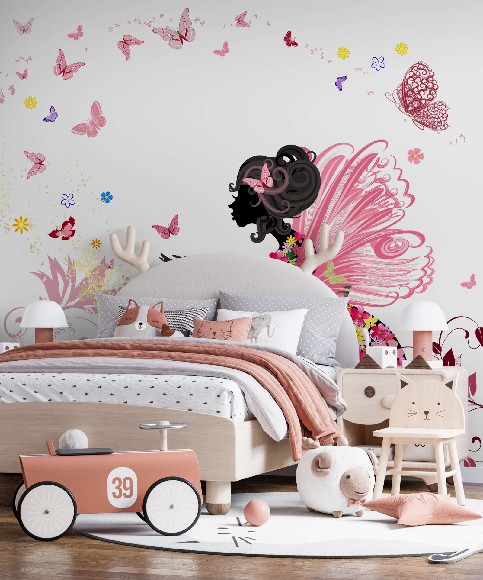 Fototapeta elfská dáma a lepidoptori