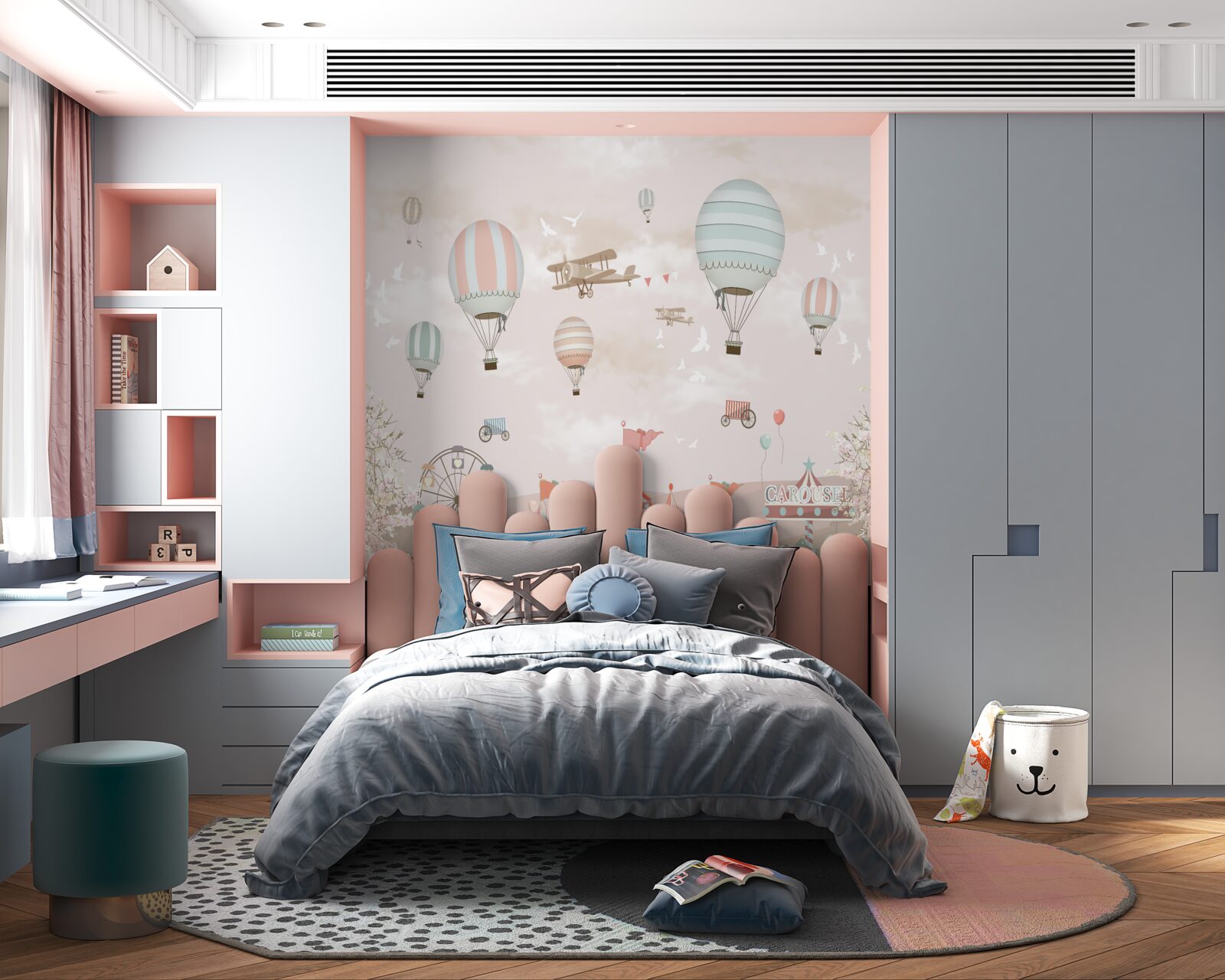 Fototapeta cirkus pod mrakmi balónov