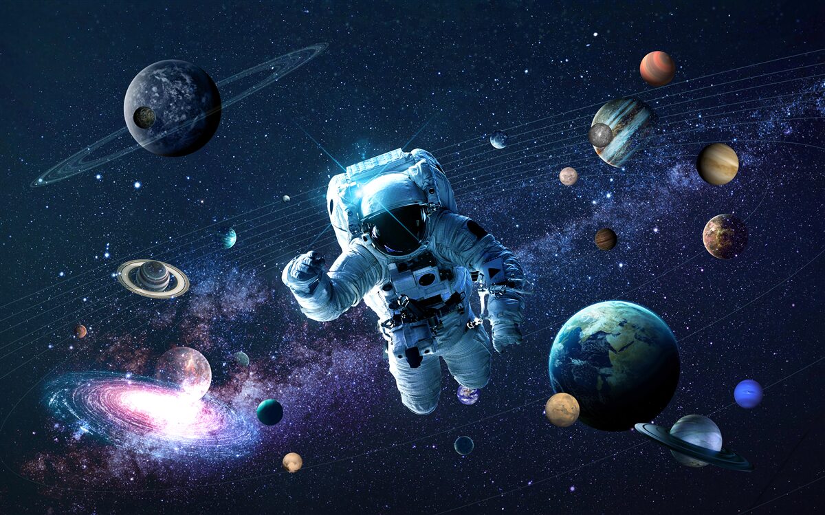 Fototapeta astronaut vo vesmíre