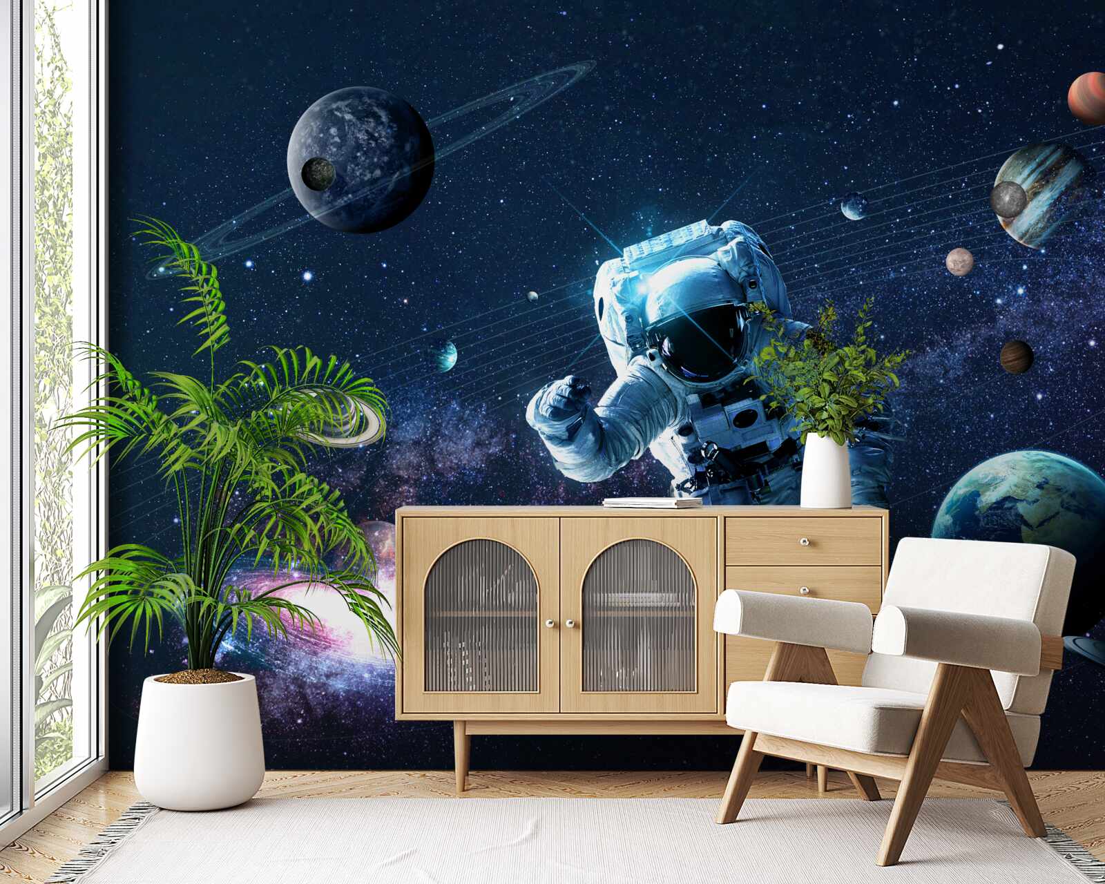 Fototapeta astronaut vo vesmíre