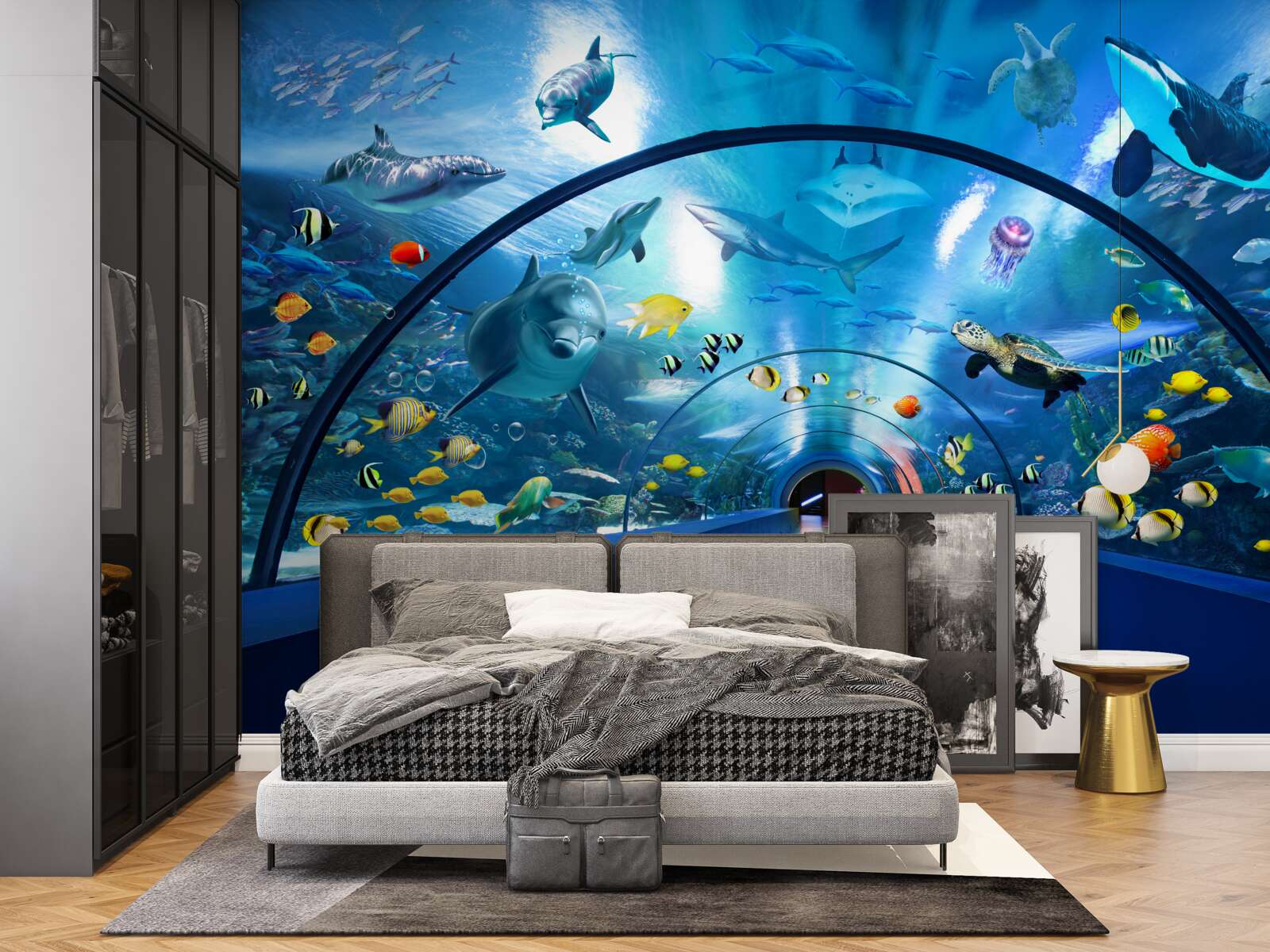 Fototapeta fascinujúci akváriový tunel