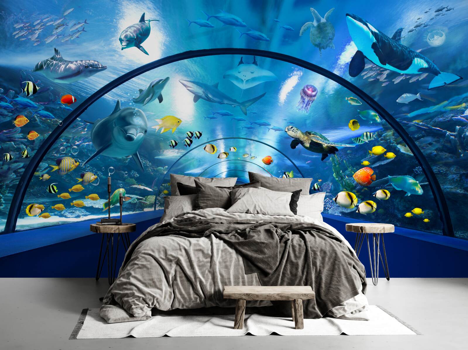 Fototapeta fascinujúci akváriový tunel