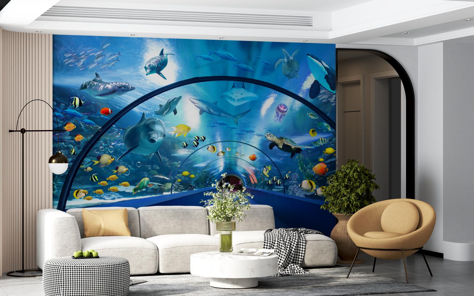 Fototapeta fascinujúci akváriový tunel