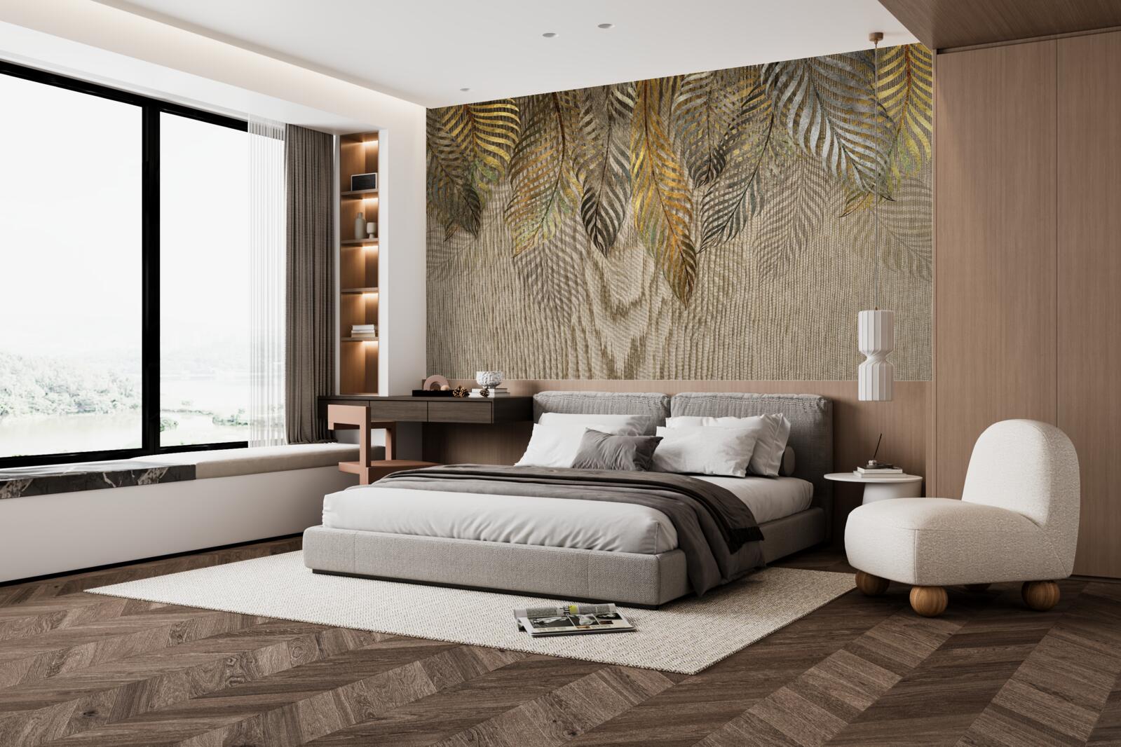 Fototapeta Vetvy banánovej palmy pokryté zlatom